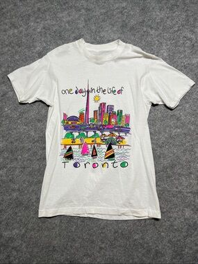 1990 Vintage Multicolour Toronto Skyline T-shirt